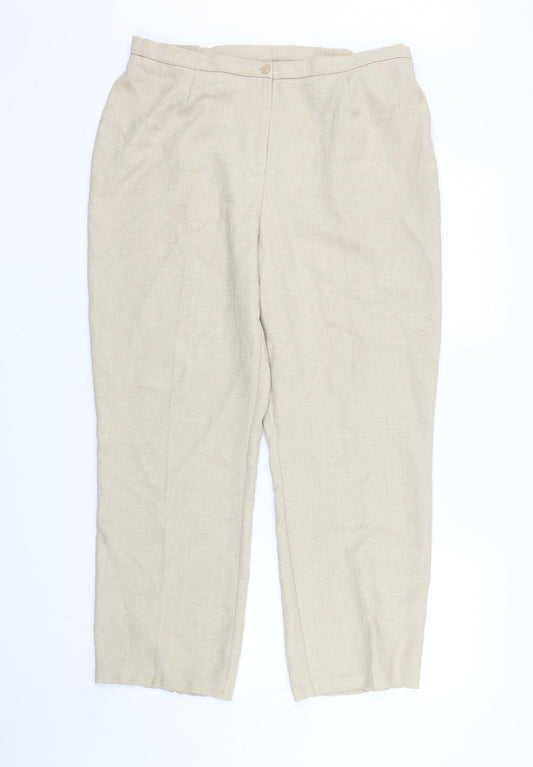 Classic Womens Beige Trousers Size 18 L27 in