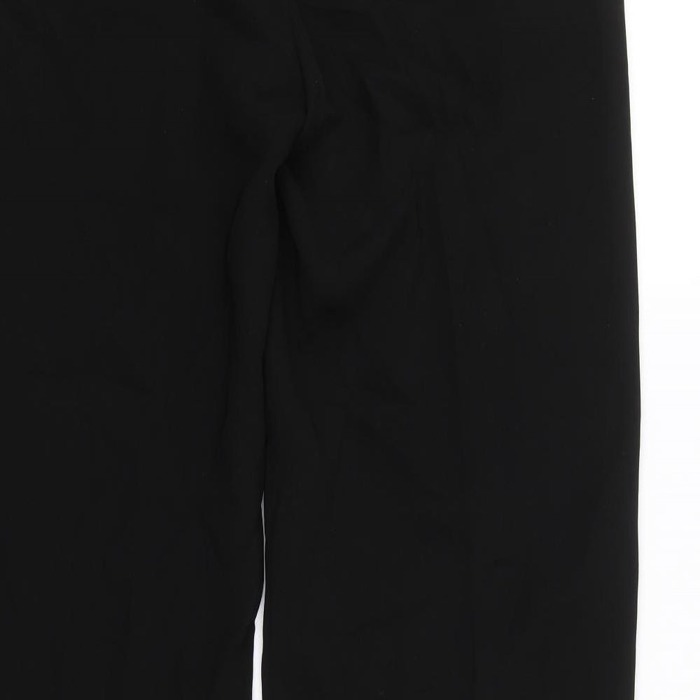 Womens UK Size 14 M&S Regular Fit Black Trousers