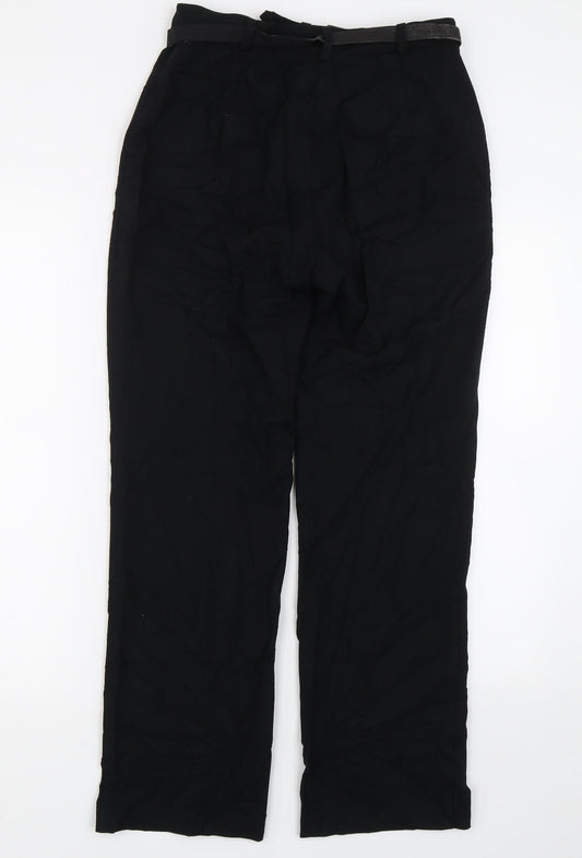 Womens UK Size 10 M&S Regular Fit Black Trousers