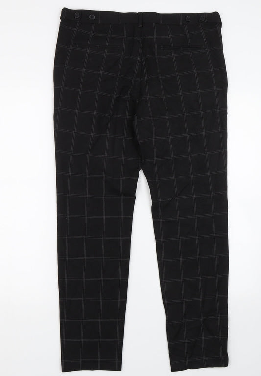 Womens UK Size 32 H&M Regular Fit Black Trousers
