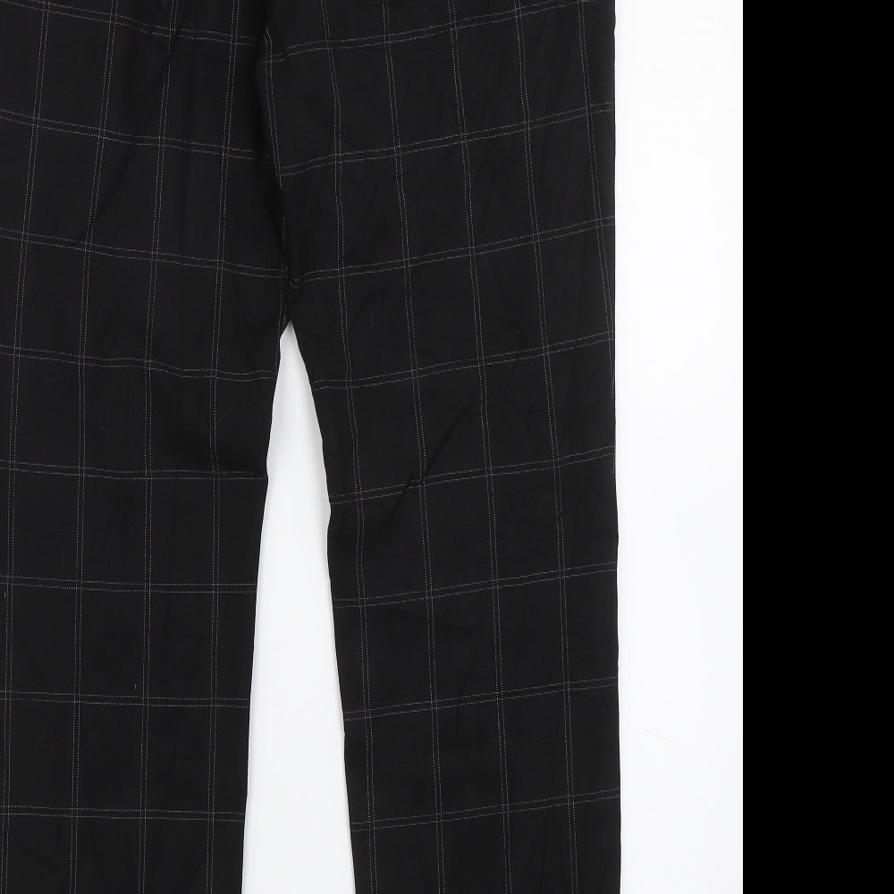 Womens UK Size 32 H&M Regular Fit Black Trousers