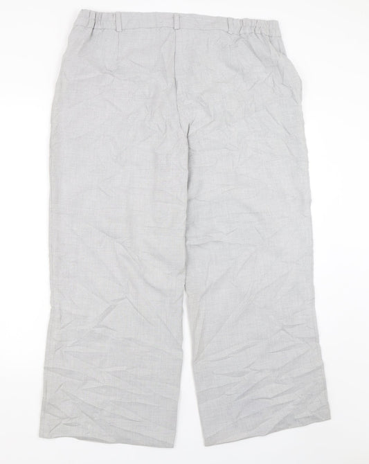 Womens UK Size 18 Agenda Regular Fit Grey Trousers