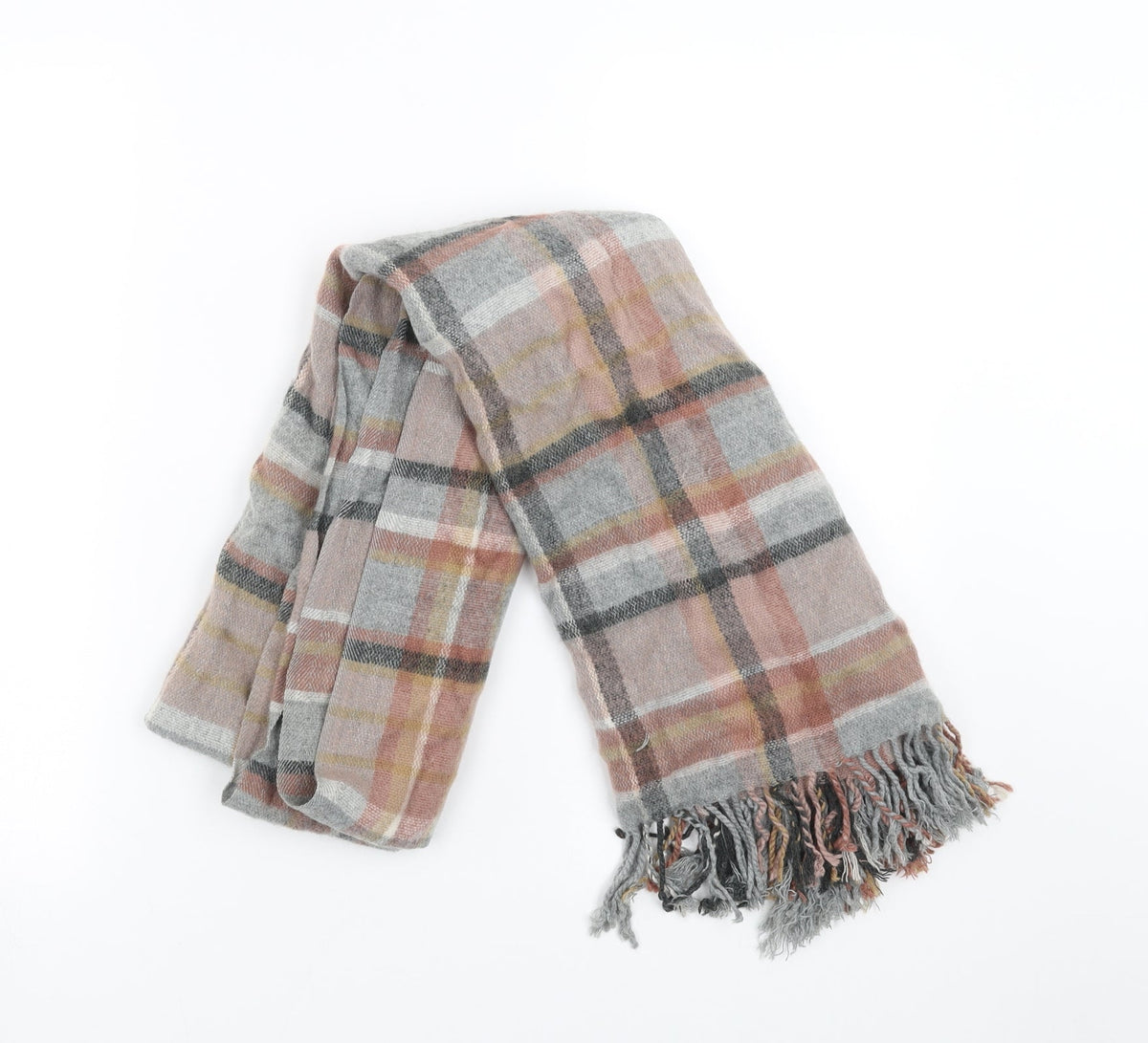 Preworn Womens Grey Check Scarf