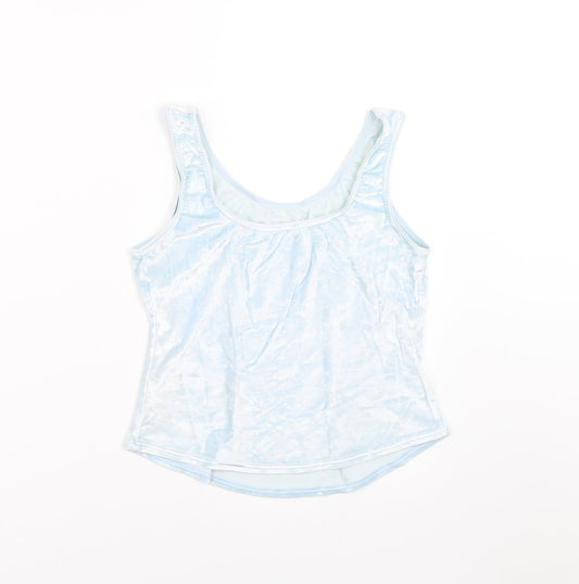 Marks and Spencer Womens Blue Basic T-Shirt Size 16