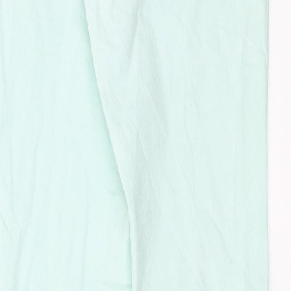 Womens UK Size 2XS SINSAY Extra-Slim Fit Skinny Green Jeans