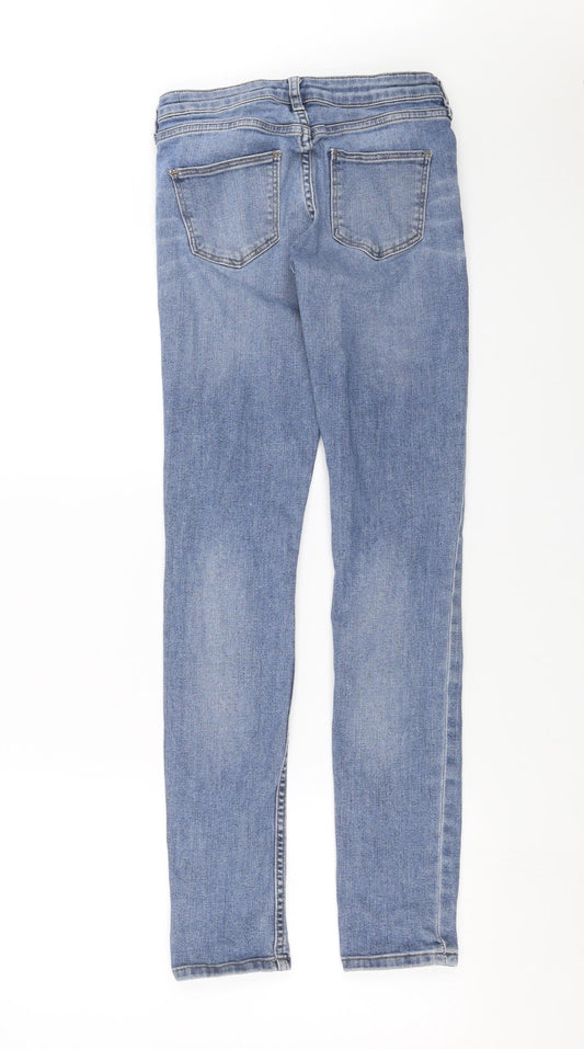 Topshop Womens Blue Denim Skinny Jeans Size 26 in L30 in