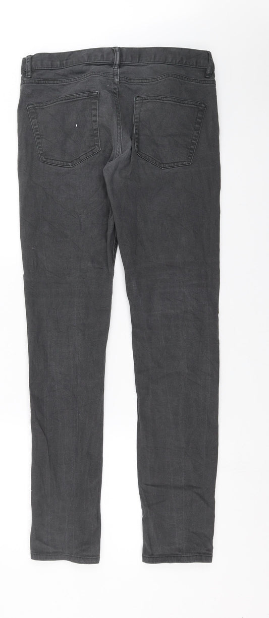 H&M Mens Grey Denim Skinny Jeans Size 30 in L29 in