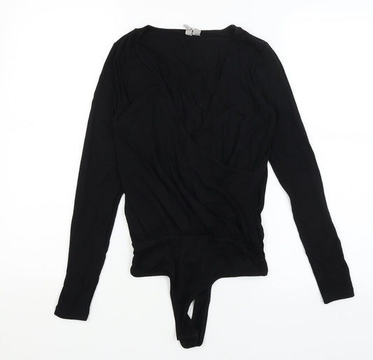 Womens UK Size 6 ASOS One-Piece Black Bodysuit
