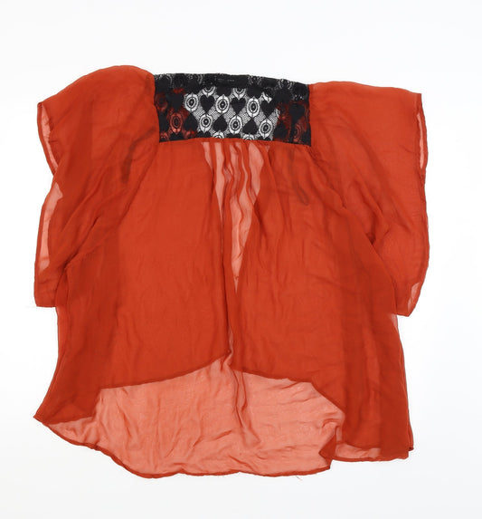 Miso Womens Orange Wrap Jumper Size 8