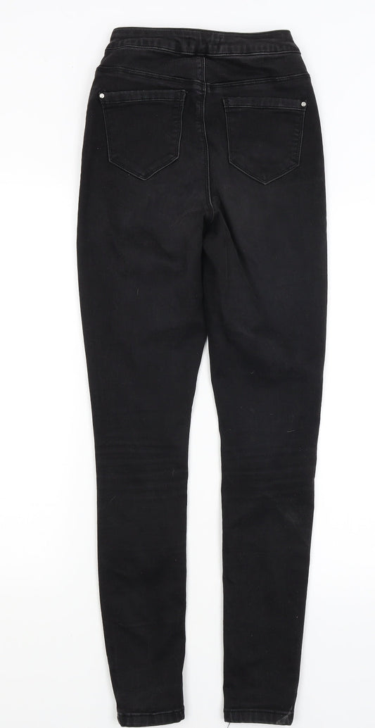 Missguided Womens Black Skinny Jeans Size 8 L28 in