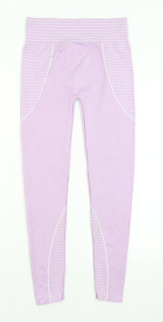 Missguided Womens Purple Capri Leggings Size 6 L25 in