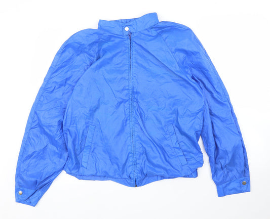 prew Womens Blue Rain Coat Coat Size 10