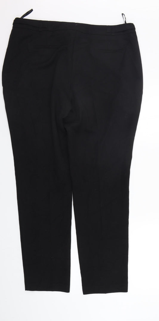 F&F Womens Black Trousers Size 16 L29 in