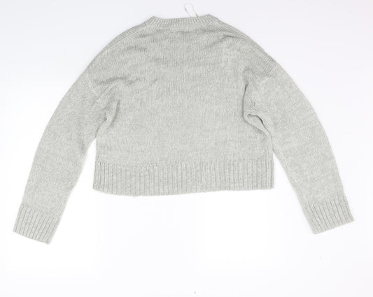 Womens UK Size M New Look Grey Pullover Jumper