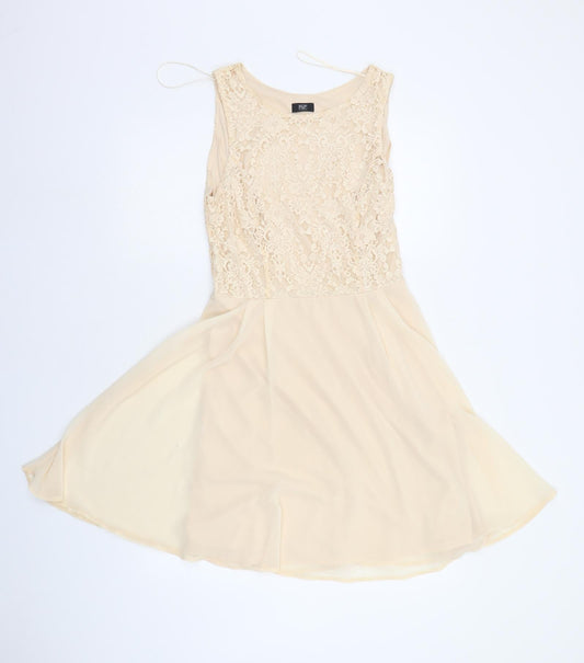 F&F Womens Beige A-Line Size 10