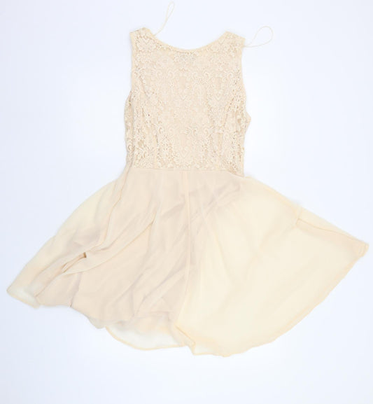 F&F Womens Beige A-Line Size 10