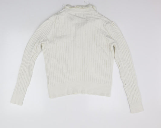 Primark Womens White Pullover Jumper Size M