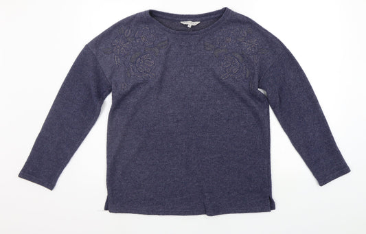 Womens UK Size 10 Nutmeg Blue Pullover Jumper