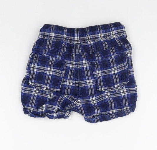 NEXT Boys Blue Check Cropped Trousers Size 9-12 Months