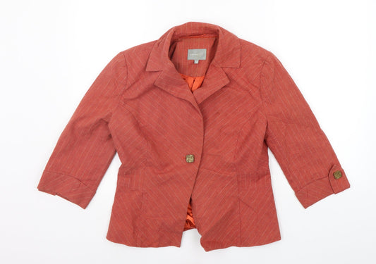Womens UK Size 10 Per Una Regular Orange Suit Jacket