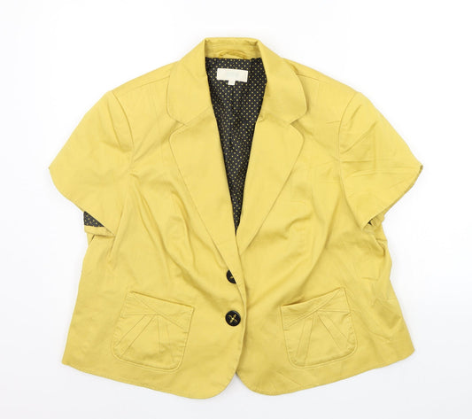 Womens UK Size 12 Marks and Spencer Regular Yellow Blazer