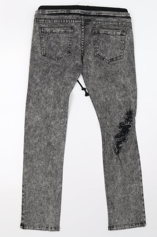 Womens UK Size 10 Preworn Regular Fit Skinny Grey Jeans