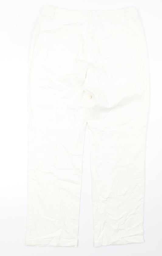Gerry Weber Womens White Denim Trousers Size 14 L30 in