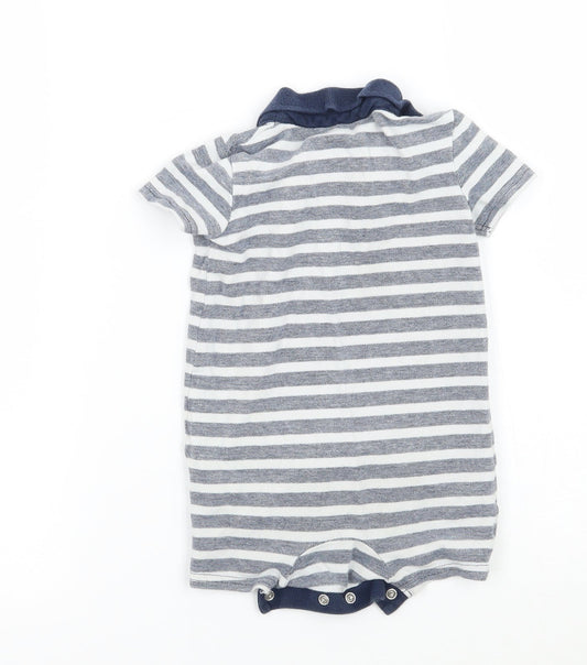 F&F Baby White Striped Babygrow One-Piece Size 6-9 Months