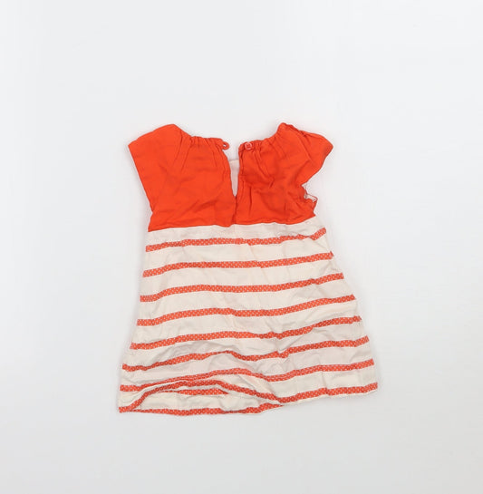 Gap Girls Orange Striped A-Line Size 3-6 Months