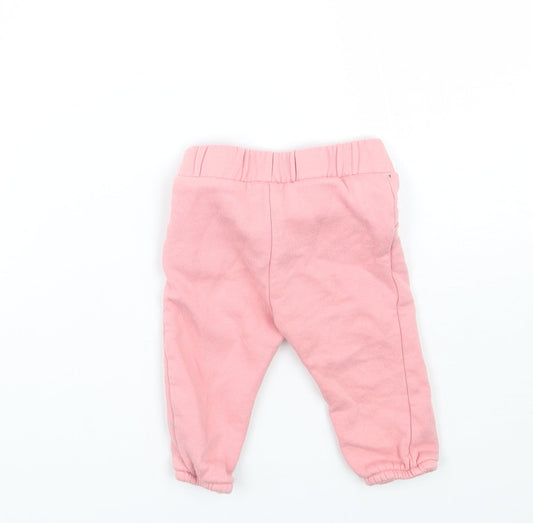 Fred & flo Girls Pink Sweatpants Trousers Size 3-6 Months