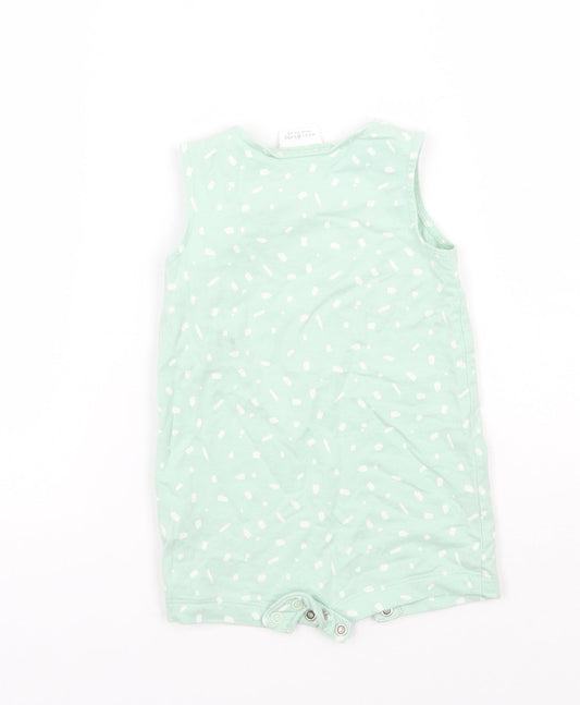 NEXT Girls Green Polka Dot Babygrow One-Piece Size 3-6 Months