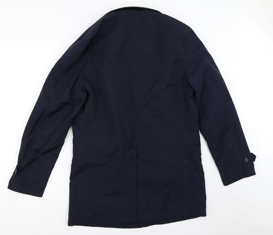 Womens UK Size S Marks and Spencer Blue Overcoat