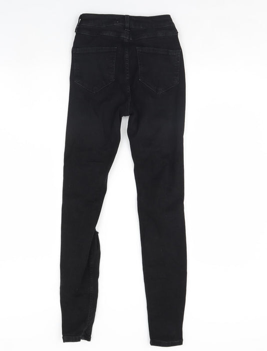 Denim & Co. Womens Black Denim Skinny Jeans Size 6 L28 in