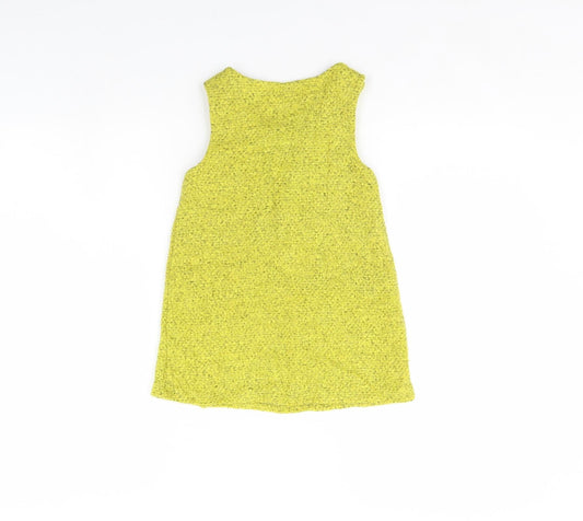 NEXT Girls Yellow Pinafore/Dungaree Dress Size 3 Years