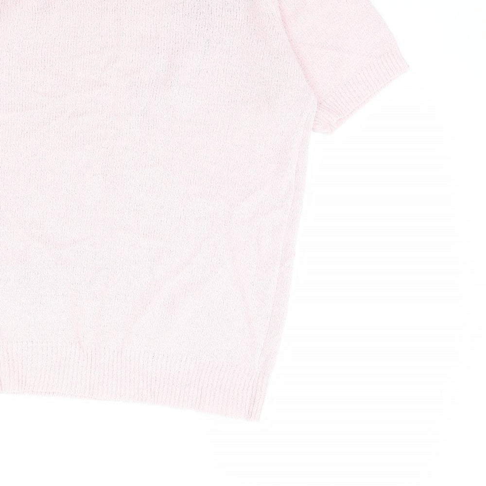 Womens UK Size S Mia Moda Pink Pullover Jumper