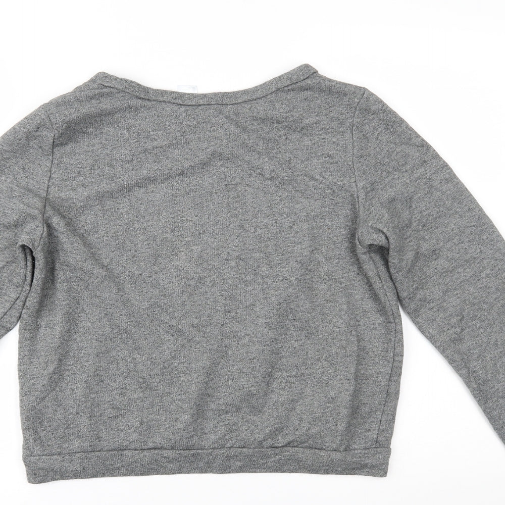Womens UK Size M H&M Grey Basic Blouse