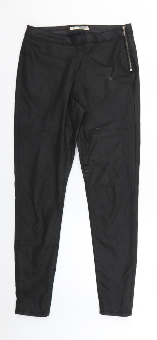 Womens UK Size 8 Dorothy Perkins Regular Fit Straight Black Jeans
