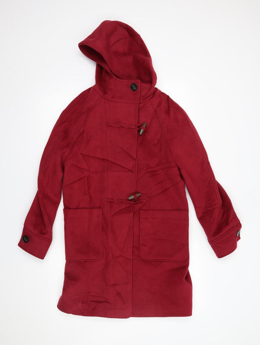 Womens UK Size 8 M&S Red Overcoat