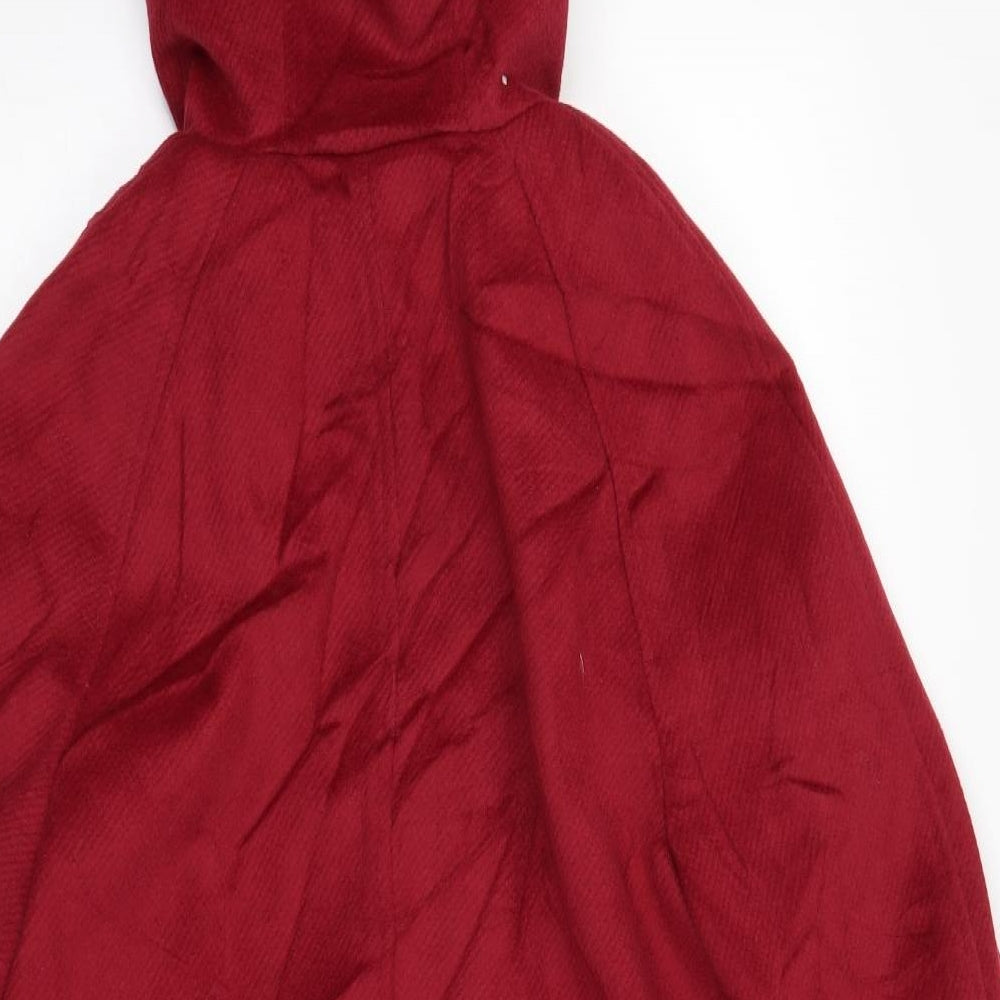Womens UK Size 8 M&S Red Overcoat