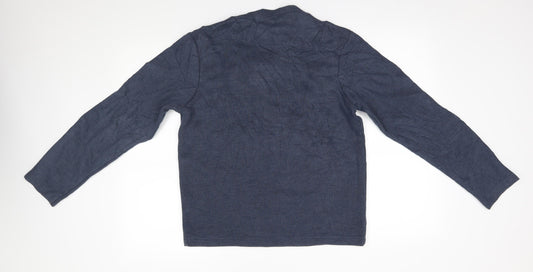 F&F Mens Blue Henley Jumper Size S