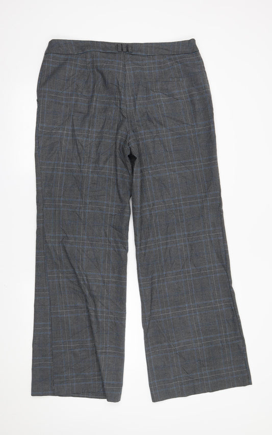 George Womens Grey Plaid Trousers Size 14 L29 in