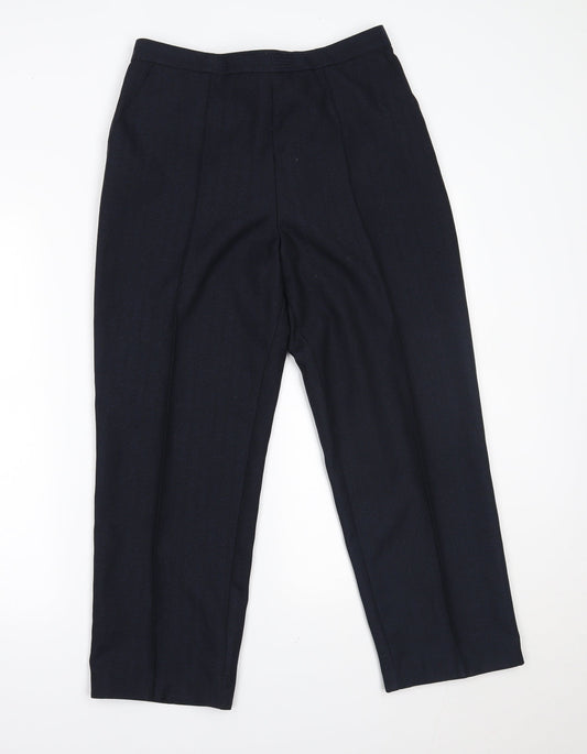 M&S Womens Blue Suit Trousers Size 12 L24 in