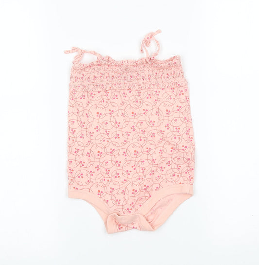 Gap Girls Orange Floral Romper One-Piece Size 18-24 Months