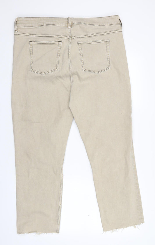 Preworn Mens Beige Straight Jeans Size 36 L27 in