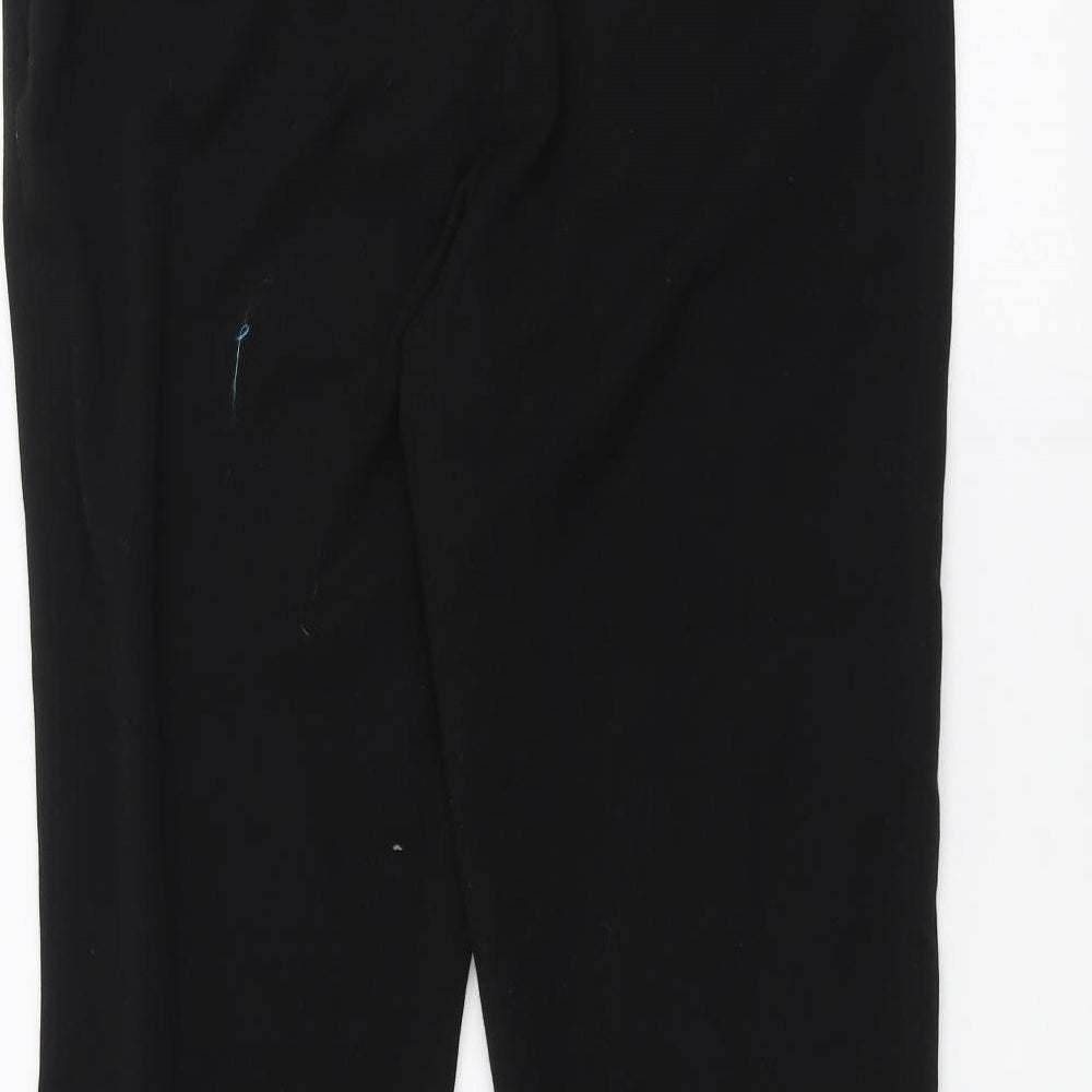Womens UK Size 29 in Banner Regular Fit Black Trousers