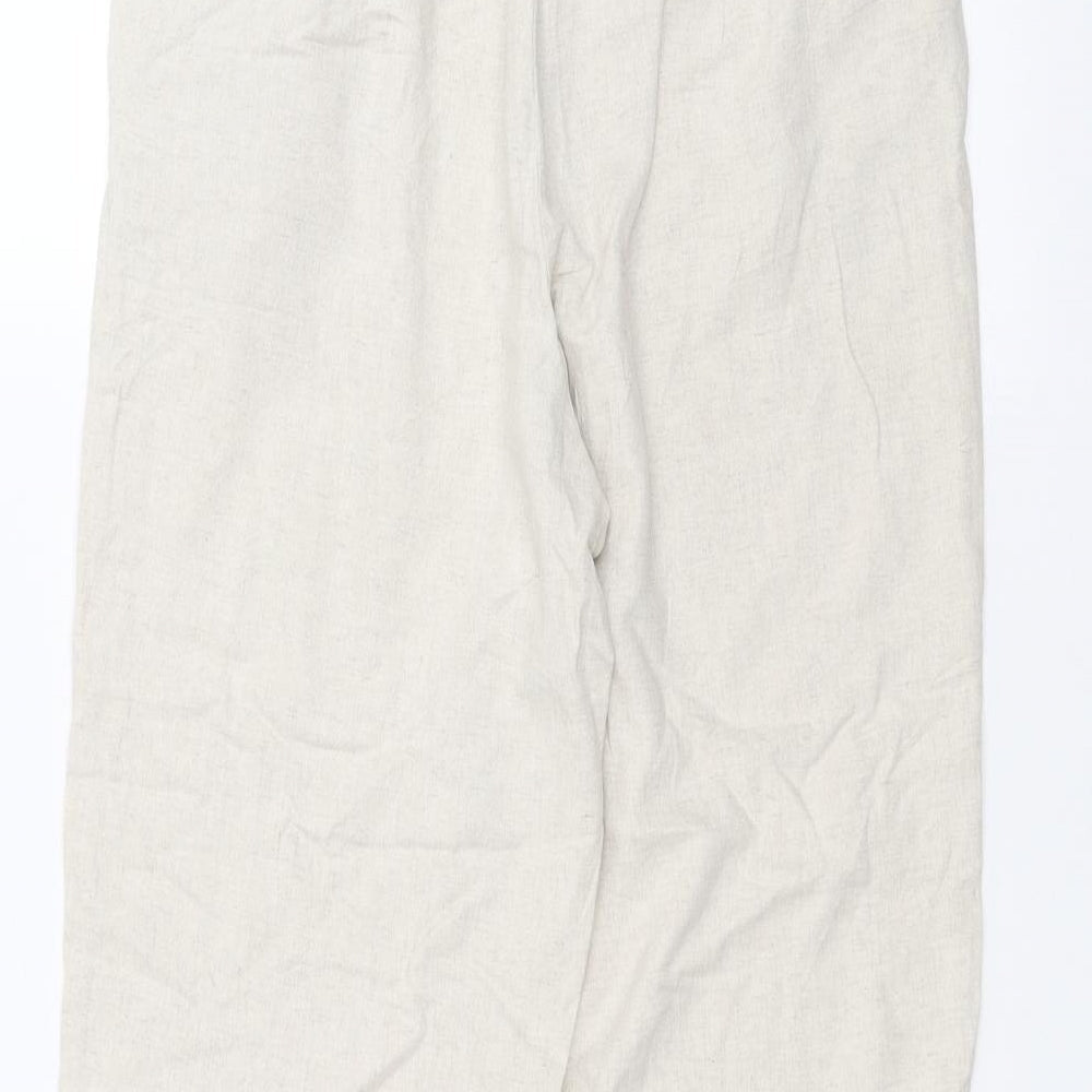 Womens UK Size 26 in Preworn Regular Fit Beige Trousers