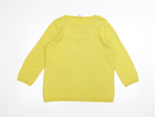 Stack shop Womens Yellow Pullover Jumper Size M