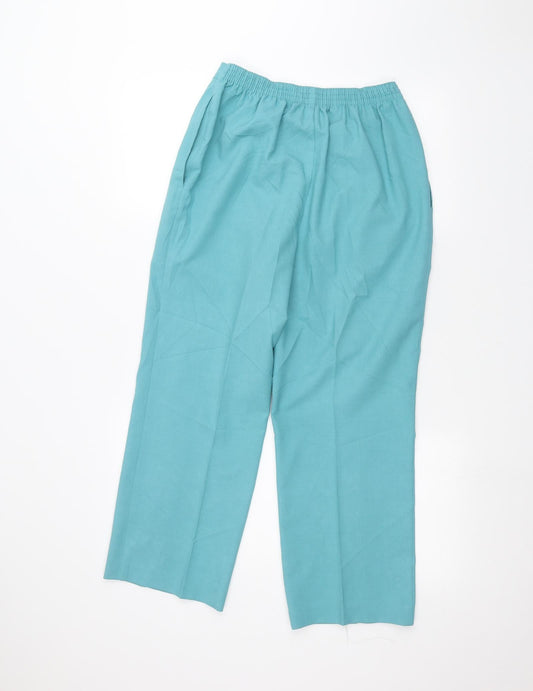 Womens UK Size 10 Marks and Spencer Regular Fit Blue Trousers
