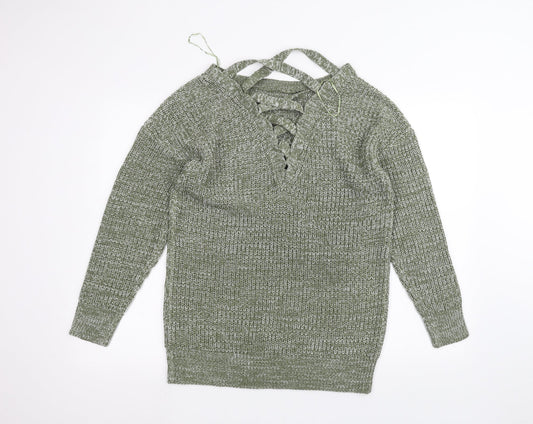 Womens UK Size M PEP&co Green Pullover Jumper