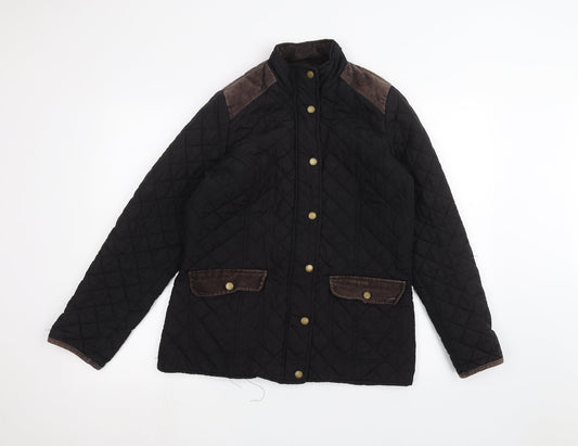 Womens UK Size 10 Papaya Black Pea Coat